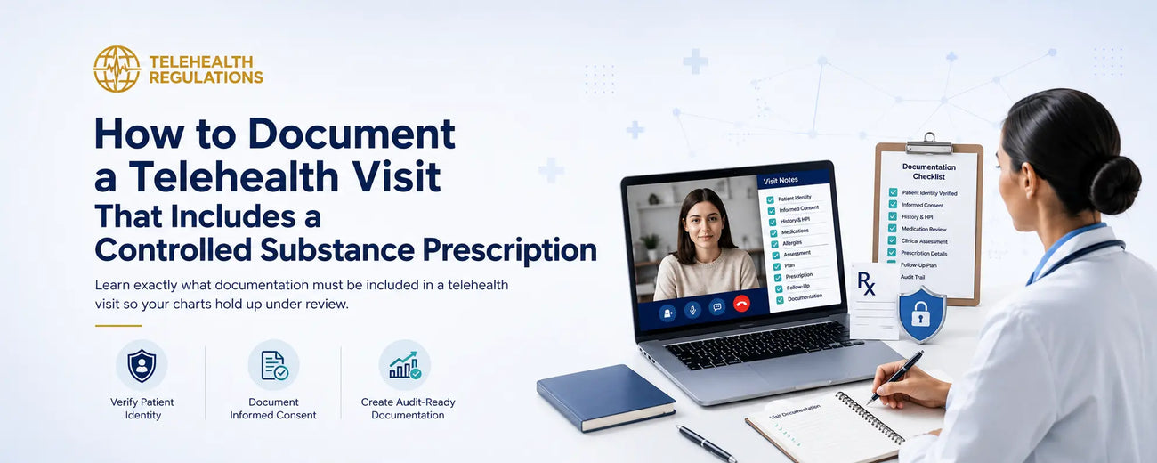 How to Document a Telehealth Visit That Includes a Controlled Substance Prescription