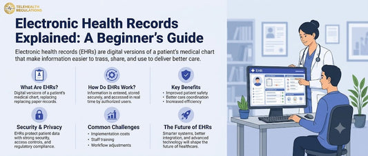 Healthcare professional using electronic health records on a digital system in a clinical setting