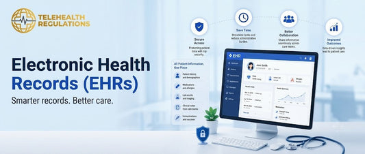 Healthcare professional using electronic health records to review patient information in a clinical setting