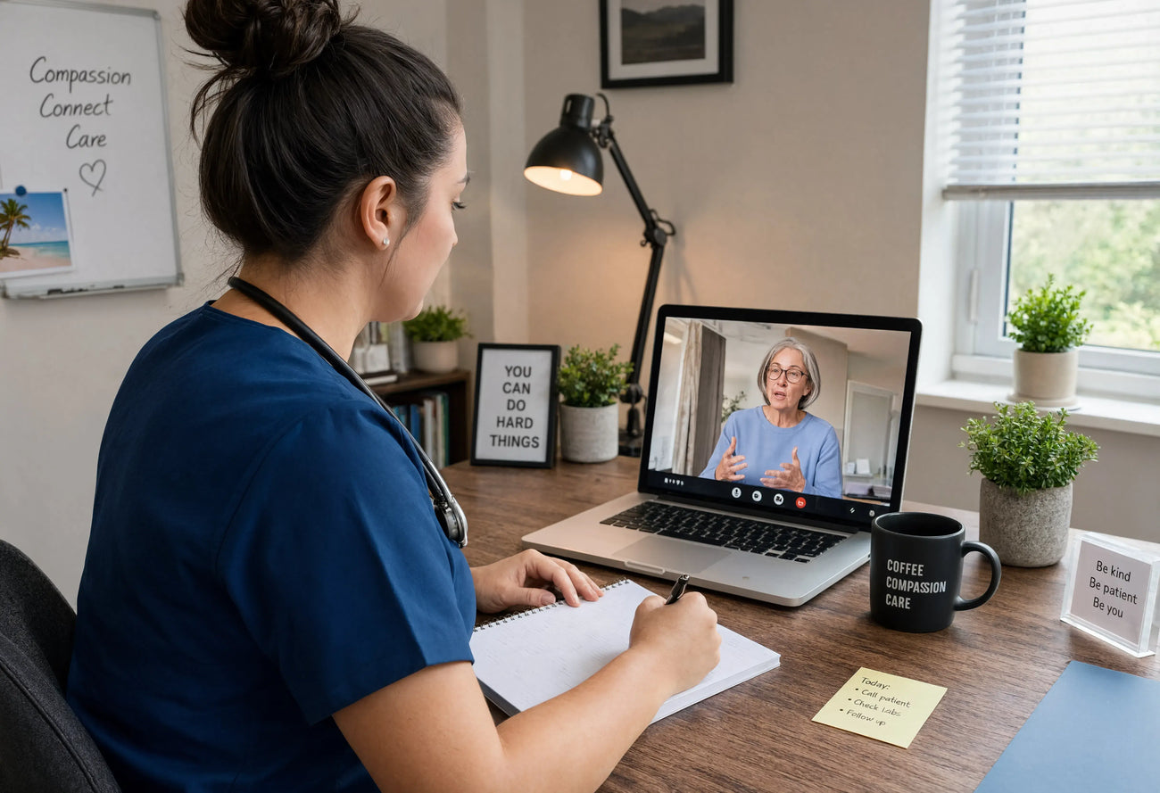 nurse working in telehealth nurse jobs from home