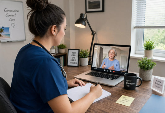 nurse working in telehealth nurse jobs from home