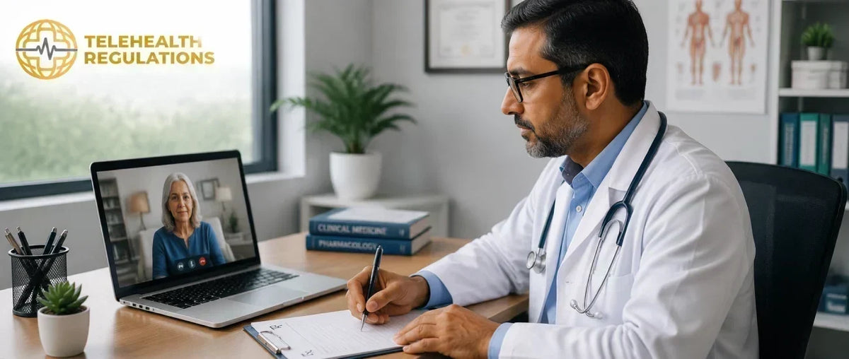 Provider reviewing DEA telehealth prescribing rules before writing a controlled substance prescription