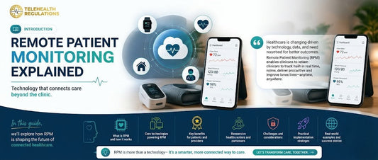 Remote patient monitoring explained with connected devices and patient health data dashboard