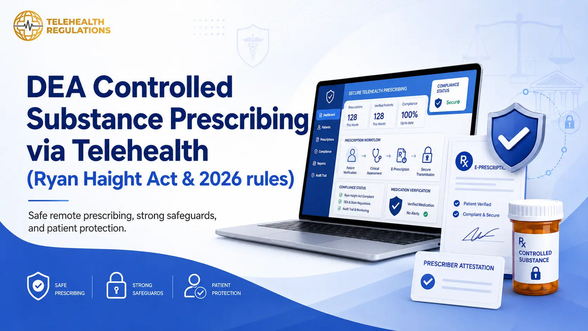 DEA Controlled Substance Prescribing via Telehealth (Ryan Haight Act & 2026 rules)